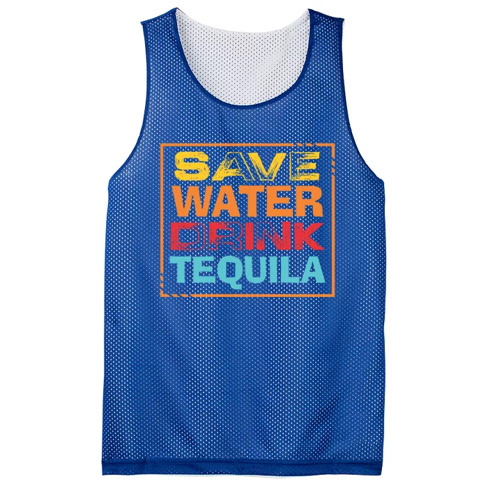 Save Water Tequila Lover Funny Cinco De Mayo Cool Gift Mesh Reversible Basketball Jersey Tank