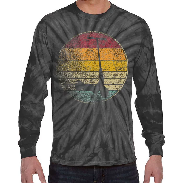 Scooter Wheel Toy Electric Gift Retro Style Vintage Tie-Dye Long Sleeve Shirt