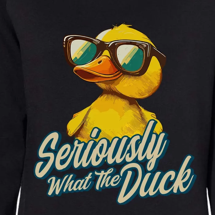 Seriously What The Duck Duck Lover Pun Womens California Wash Sweatshirt