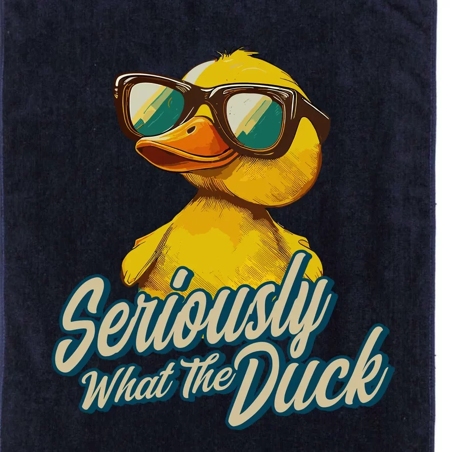 Seriously What The Duck Duck Lover Pun Platinum Collection Golf Towel