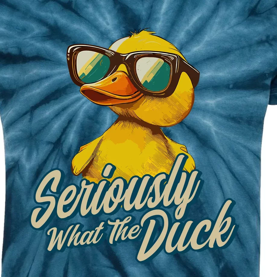 Seriously What The Duck Duck Lover Pun Kids Tie-Dye T-Shirt