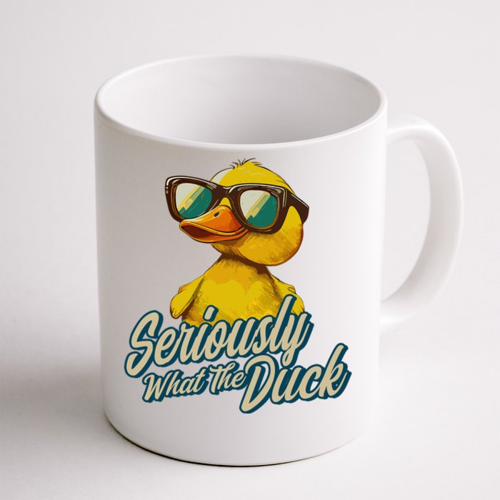 Seriously What The Duck Duck Lover Pun Front & Back Coffee Mug