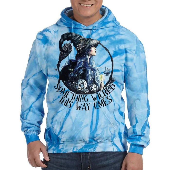 Something Wicked This Way Come Witch Halloween Tie Dye Hoodie