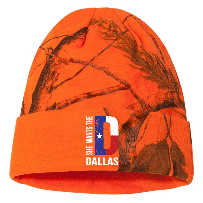 She Wants The D For Dallas Proud Texas Flag Gift Kati - 12in Camo Beanie