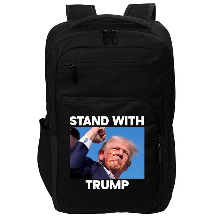 Stand With Trump Fight Gun Shot Fired Rally Shooting Impact Tech Backpack