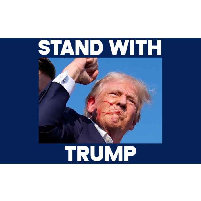 Stand With Trump Fight Gun Shot Fired Rally Shooting Bumper Sticker