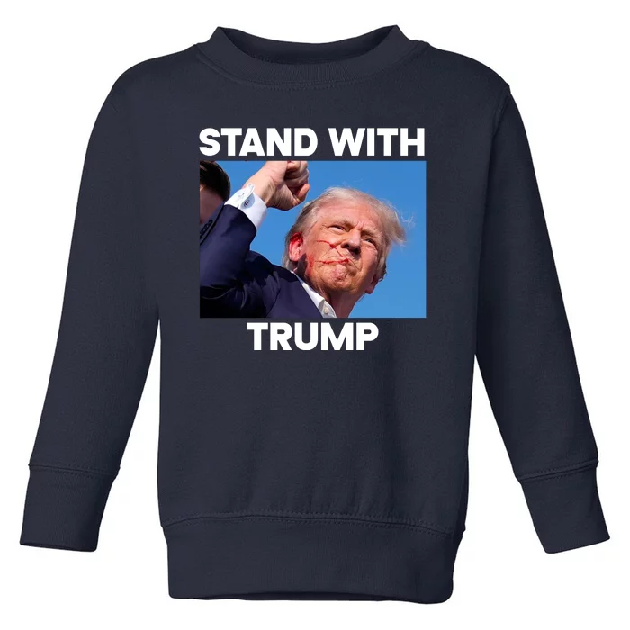 Stand With Trump Fight Gun Shot Fired Rally Shooting Toddler Sweatshirt