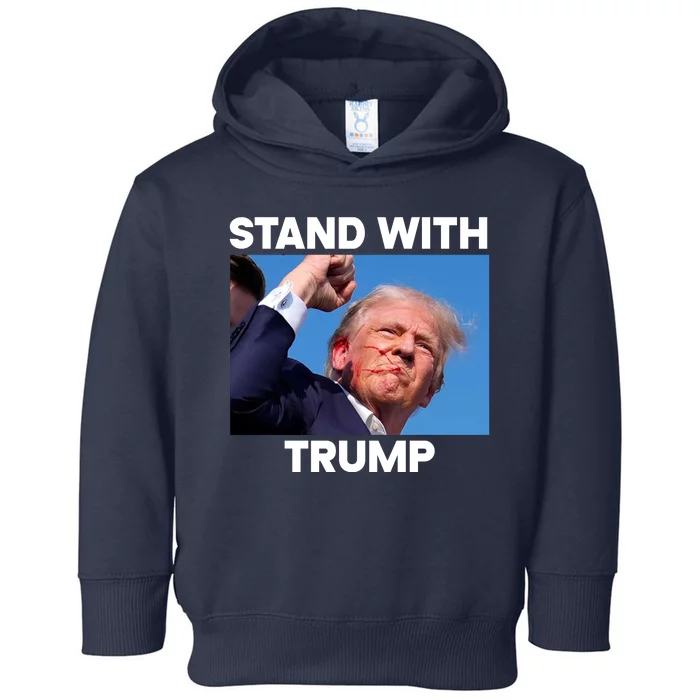 Stand With Trump Fight Gun Shot Fired Rally Shooting Toddler Hoodie