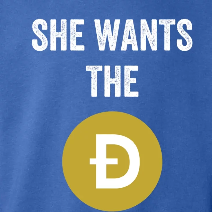 She Wants The D Funny Dogecoin Meme Doge Hodl To The Moon Cool Gift Toddler Hoodie