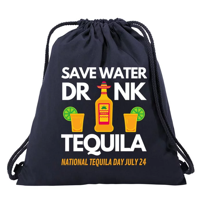 Save Water Tequila National Tequila Day Cute Gift Drawstring Bag