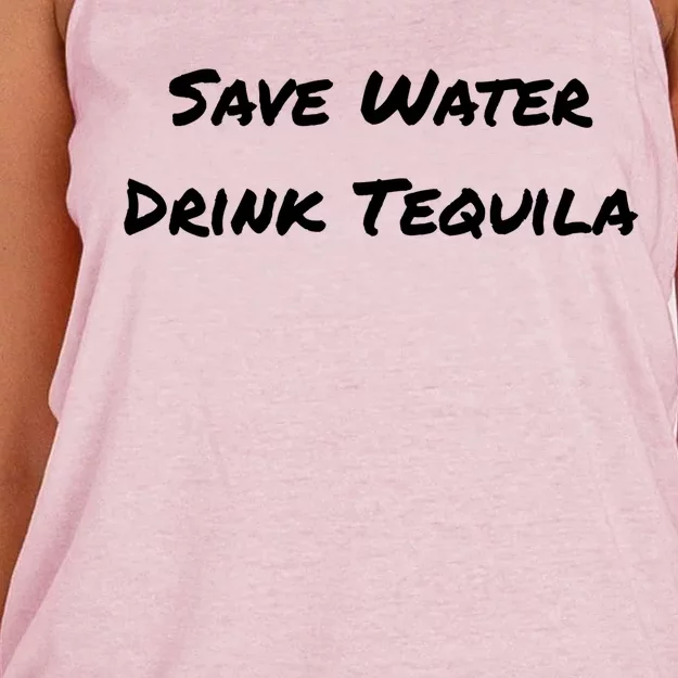 Save Water Tequila Gift Women's Knotted Racerback Tank