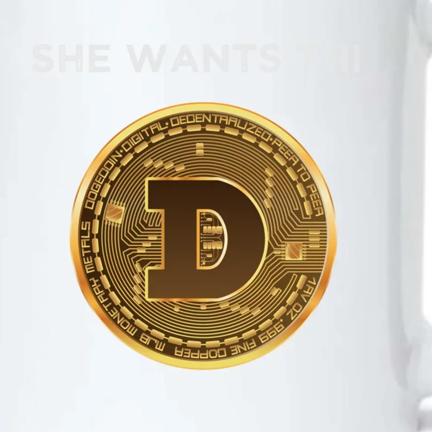 She Wants The D Funny Dogecoin Meme Gift Black Color Changing Mug