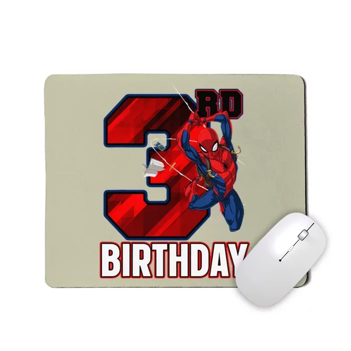 Spider Web Three 3 Years Old ItS My 3rd Birthday Mousepad