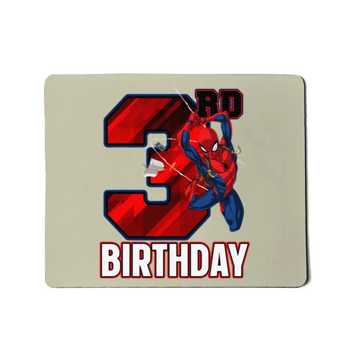 Spider Web Three 3 Years Old ItS My 3rd Birthday Mousepad