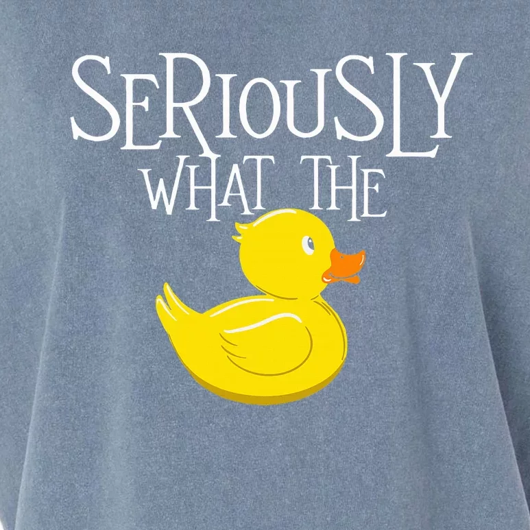 Seriously What The Duck Duck Lover Pun Garment-Dyed Women's Muscle Tee