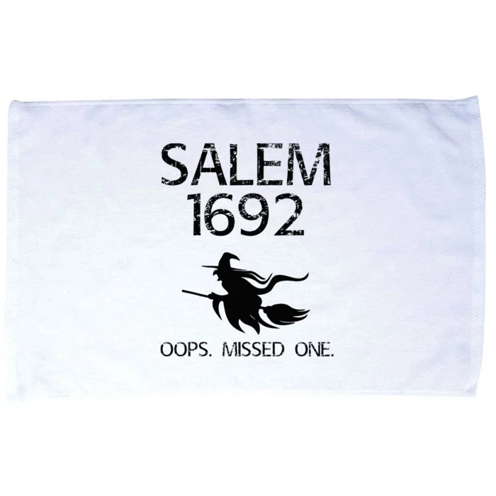 Salem Witch Trials Funny Oops Missed One Halloween Gift Microfiber Hand Towel