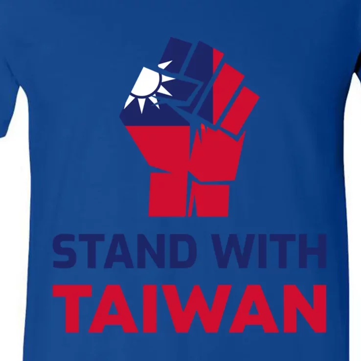 Stand With Taiwan Fist Gift V-Neck T-Shirt