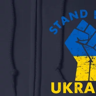 Stand With Ukraine Support Ukraine Free Ukraine Full Zip Hoodie