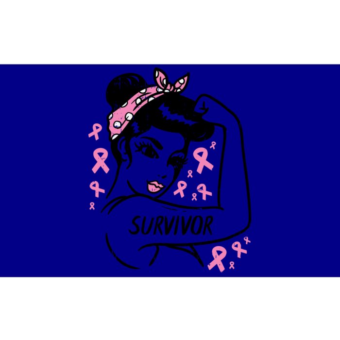 Survivor Warrior Unbreakable Ribbon Breast Cancer Awareness Gift Bumper Sticker