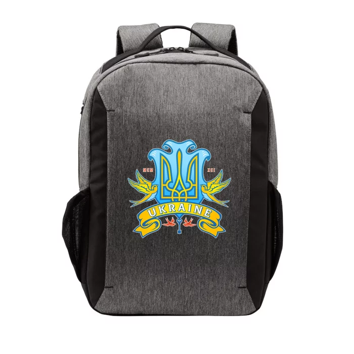 Stand With Ukraine Coat Of Arms Crest Peace Doves Vector Backpack