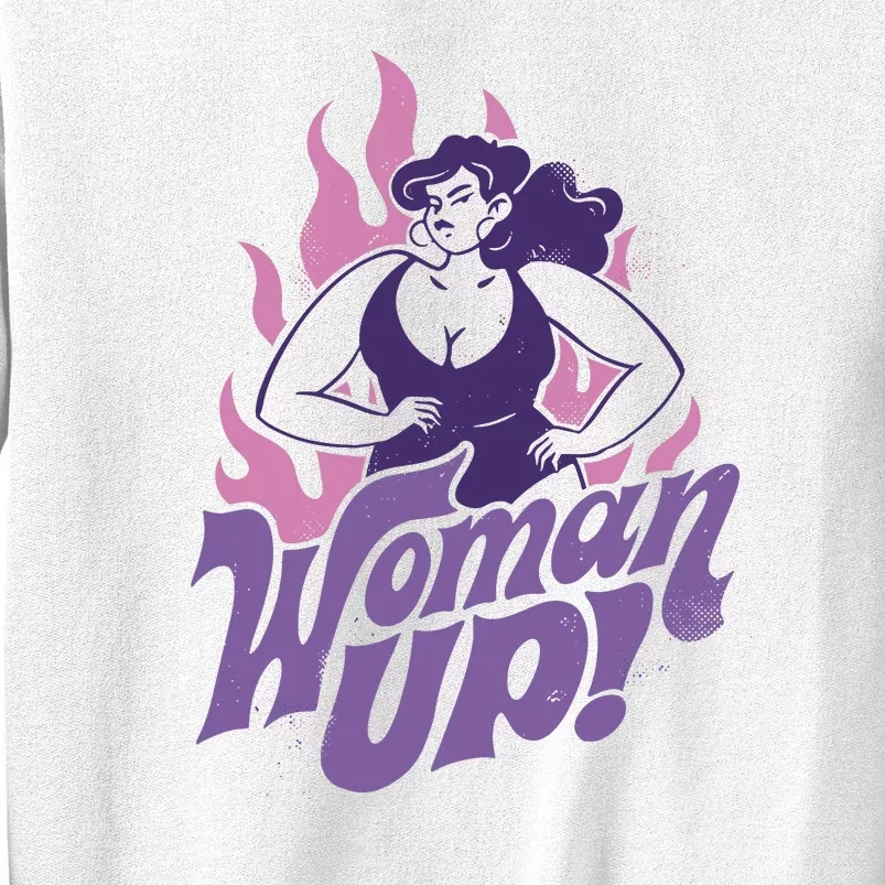 Strong Woman Up Flames Sweatshirt