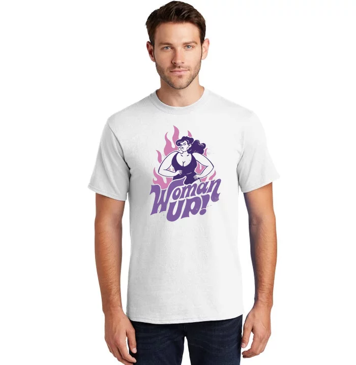 Strong Woman Up Flames Tall T-Shirt