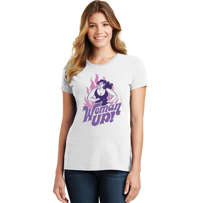 Strong Woman Up Flames Women's T-Shirt