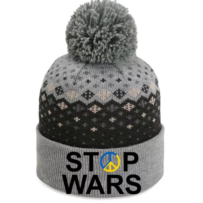 Stop Wars Ukraine Peace The Baniff Cuffed Pom Beanie