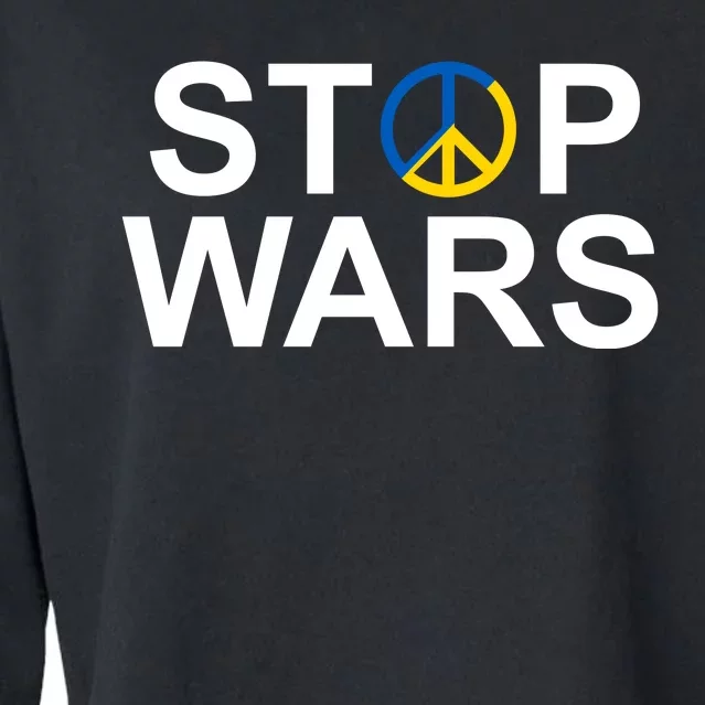 Stop Wars Ukraine Peace Cropped Pullover Crew