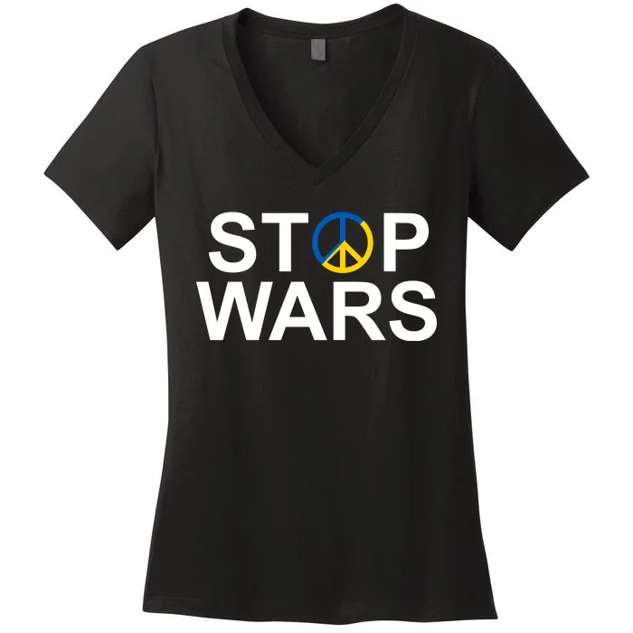 Stop Wars Ukraine Peace Women's V-Neck T-Shirt