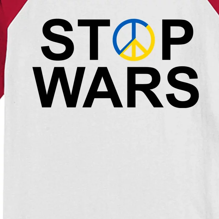 Stop Wars Ukraine Peace Kids Colorblock Raglan Jersey