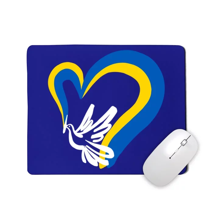 Stand With Ukraine Dove World Peace Strong Ukrainian People Gift Mousepad