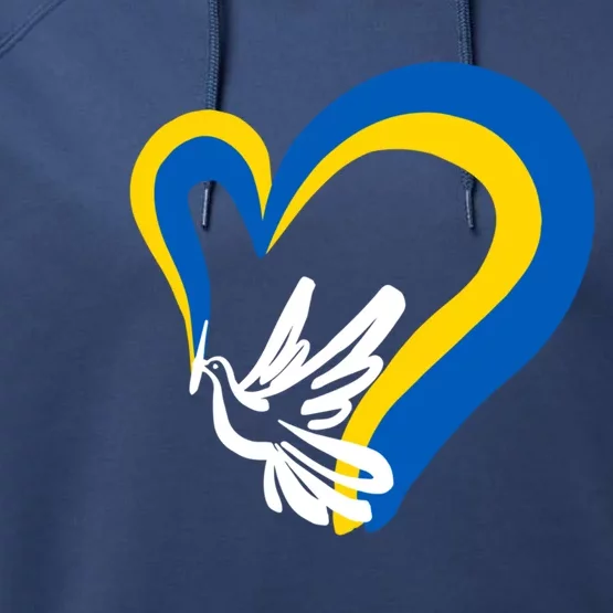 Stand With Ukraine Dove World Peace Strong Ukrainian People Gift Performance Fleece Hoodie