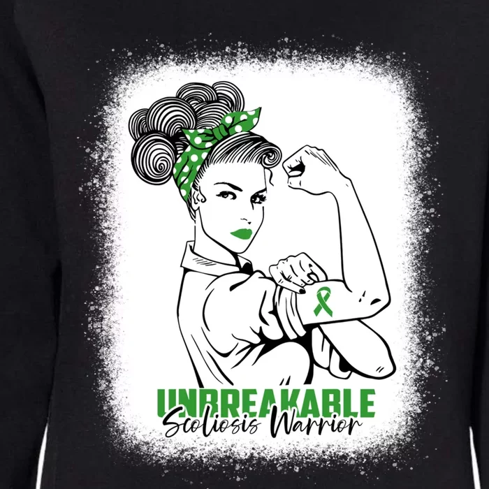 Scoliosis Warrior Unbreakable Bleached Scoliosis Awareness Gift Womens California Wash Sweatshirt