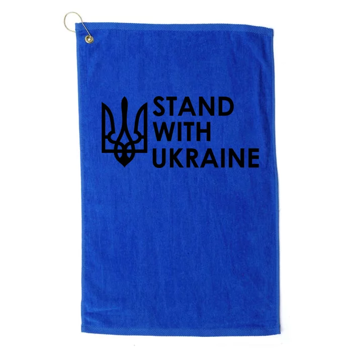 Stand With Ukraine Military Support Ukrainians Army Platinum Collection Golf Towel