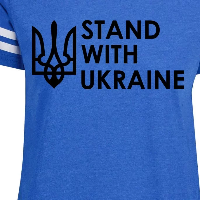 Stand With Ukraine Military Support Ukrainians Army Enza Ladies Jersey Football T-Shirt