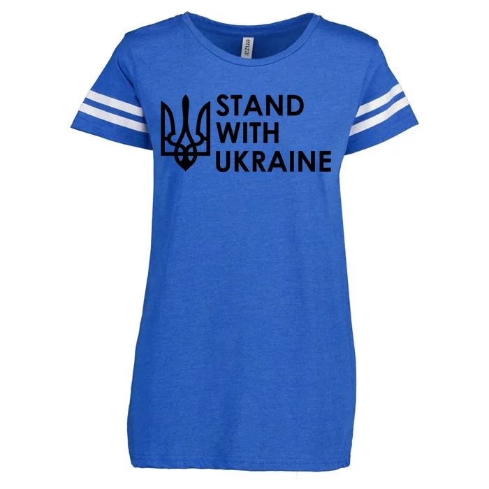 Stand With Ukraine Military Support Ukrainians Army Enza Ladies Jersey Football T-Shirt