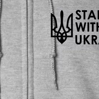 Stand With Ukraine Military Support Ukrainians Army Full Zip Hoodie