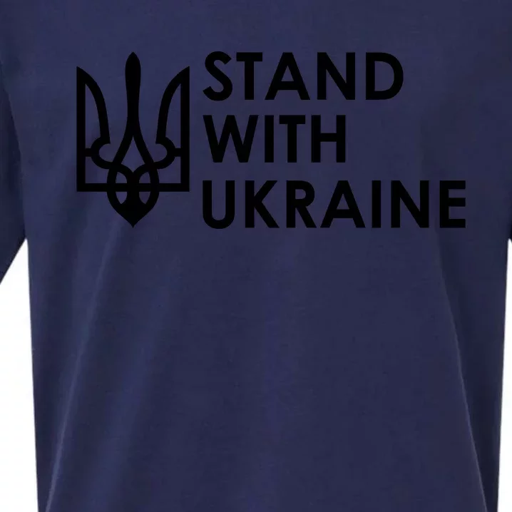 Stand With Ukraine Military Support Ukrainians Army Sueded Cloud Jersey T-Shirt