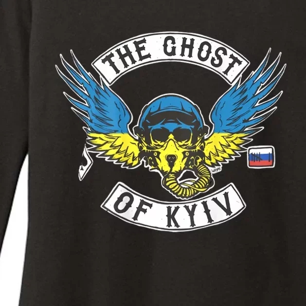 Stand With Ukraine The Ghost Of Kyiv Womens CVC Long Sleeve Shirt