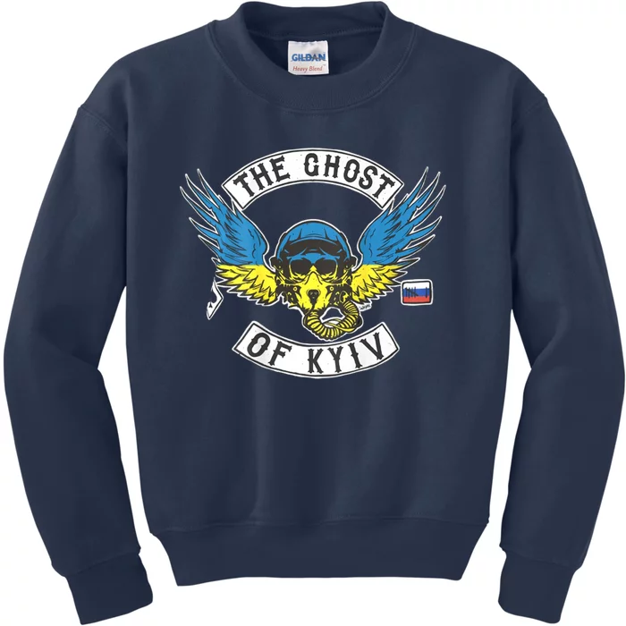 Stand With Ukraine The Ghost Of Kyiv Kids Sweatshirt