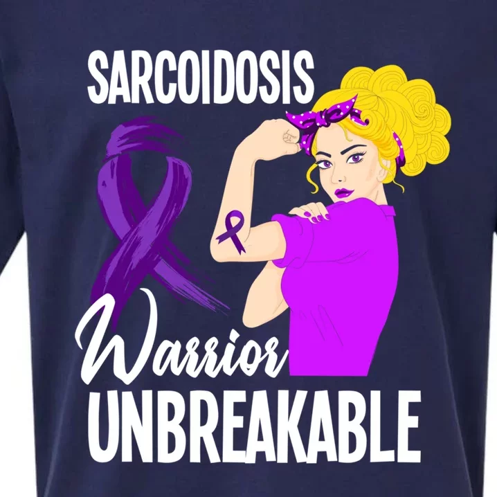 Sarcoidosis Warrior Unbreakable Sarcoidosis Awareness Gift Sueded Cloud Jersey T-Shirt