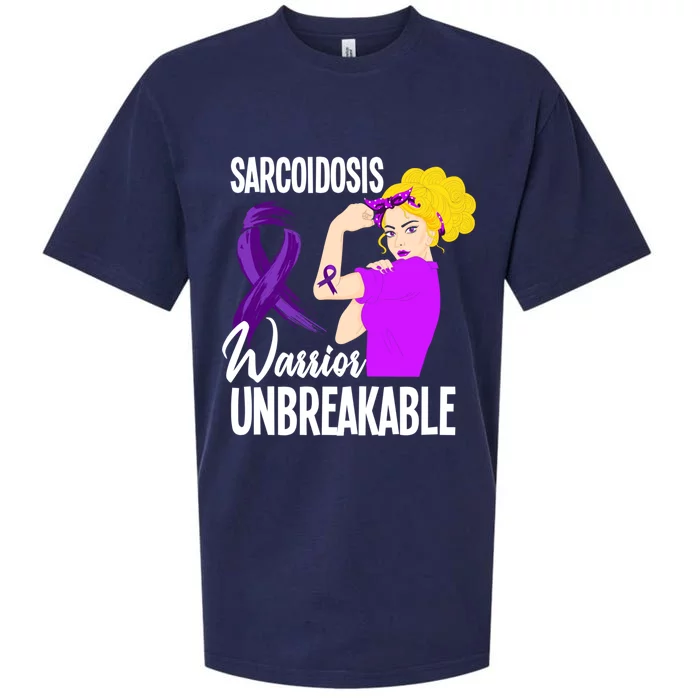 Sarcoidosis Warrior Unbreakable Sarcoidosis Awareness Gift Sueded Cloud Jersey T-Shirt