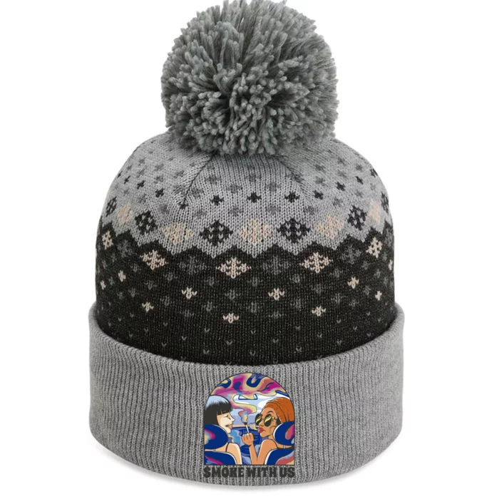 Smoke With Us Weed Females The Baniff Cuffed Pom Beanie