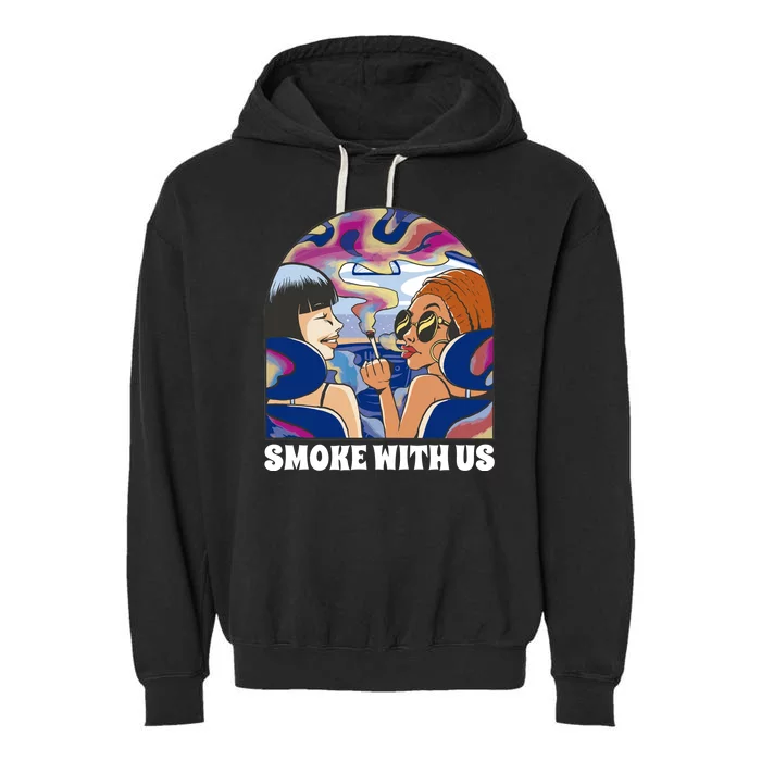 Smoke With Us Weed Females Garment-Dyed Fleece Hoodie