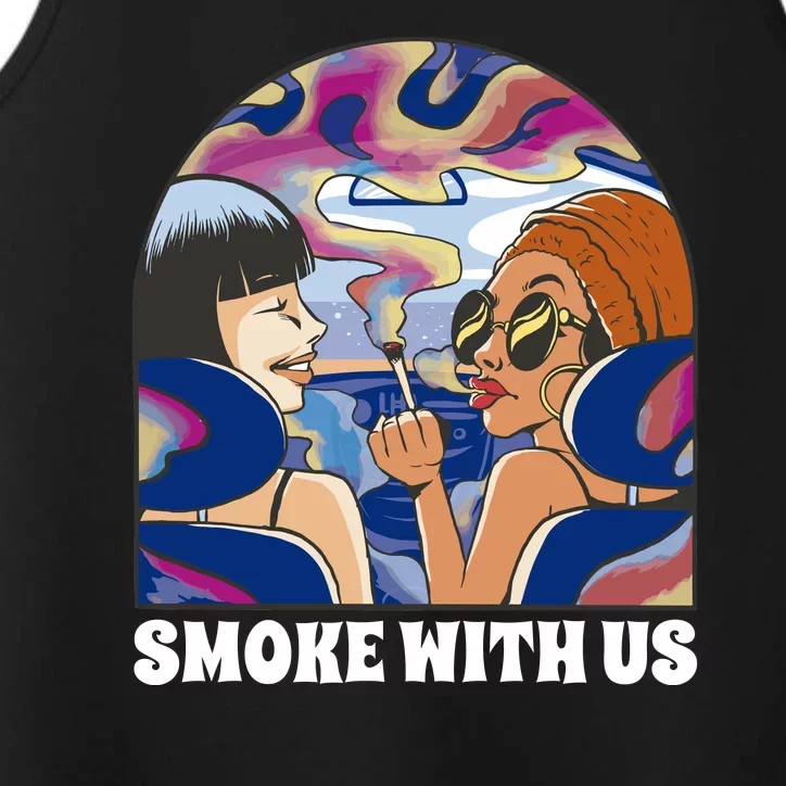 Smoke With Us Weed Females Performance Tank