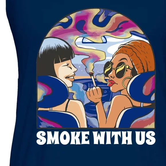 Smoke With Us Weed Females Ladies Essential Flowy Tank