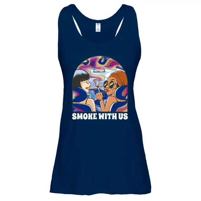 Smoke With Us Weed Females Ladies Essential Flowy Tank