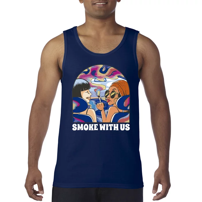 Smoke With Us Weed Females Tank Top