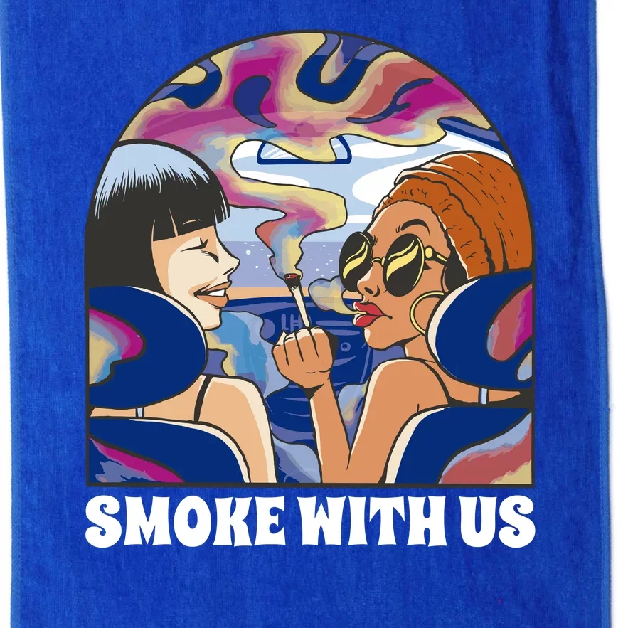 Smoke With Us Weed Females Platinum Collection Golf Towel